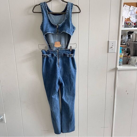 Urban Outfitters Jojo Denim Cut-Out Jumpsuit - Picture 14 of 15
